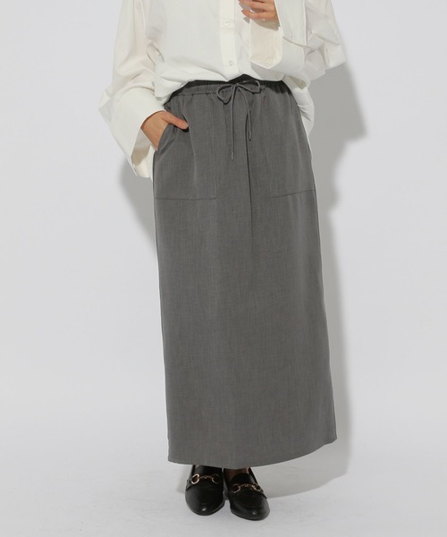 Elura(エルーラ)の「ヴィンテージツイルクロススカート<低身長サイズあり>/323302(スカート・レディース・グレイッシュベージュ/アイボリー/チャコールグレー・FREE(S)/MEDIUM/LARGE)」の2枚目の写真