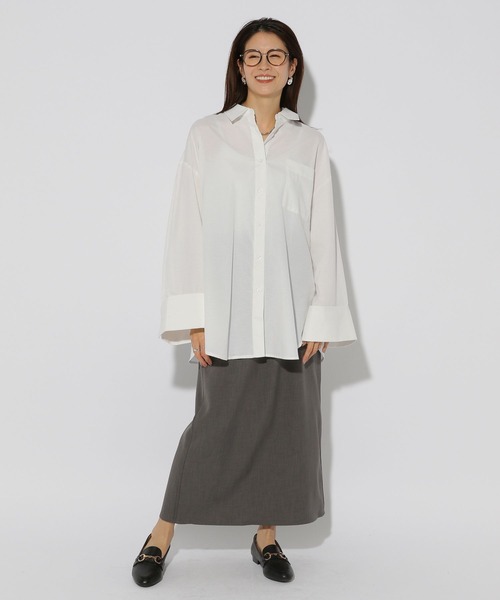 Elura(エルーラ)の「ヴィンテージツイルクロススカート<低身長サイズあり>/323302(スカート・レディース・グレイッシュベージュ/アイボリー/チャコールグレー・FREE(S)/MEDIUM/LARGE)」の8枚目の写真