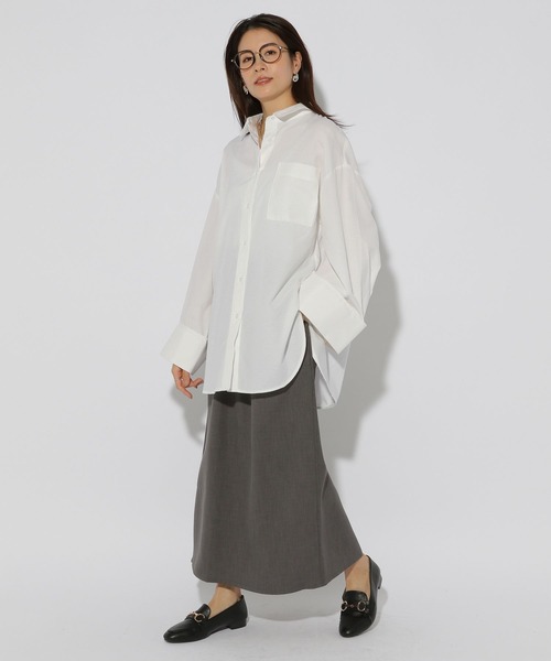 Elura(エルーラ)の「ヴィンテージツイルクロススカート<低身長サイズあり>/323302(スカート・レディース・グレイッシュベージュ/アイボリー/チャコールグレー・FREE(S)/MEDIUM/LARGE)」の9枚目の写真