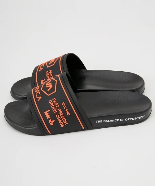RVCA(ルーカ)の「RVCA メンズ CHAINMAIL SHOWER SLIDE ファッションサンダル 【2025年春夏モデル】/ルーカスライドサンダル・シャワサン(シャワーサンダル)(サンダル・メンズ・ブラック系その他/ブラック/ブラック×ホワイト/オレンジ・10/9/8)」の8枚目の写真