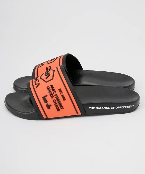 RVCA(ルーカ)の「RVCA メンズ CHAINMAIL SHOWER SLIDE ファッションサンダル 【2025年春夏モデル】/ルーカスライドサンダル・シャワサン(シャワーサンダル)(サンダル・メンズ・ブラック系その他/ブラック/ブラック×ホワイト/オレンジ・10/9/8)」の6枚目の写真