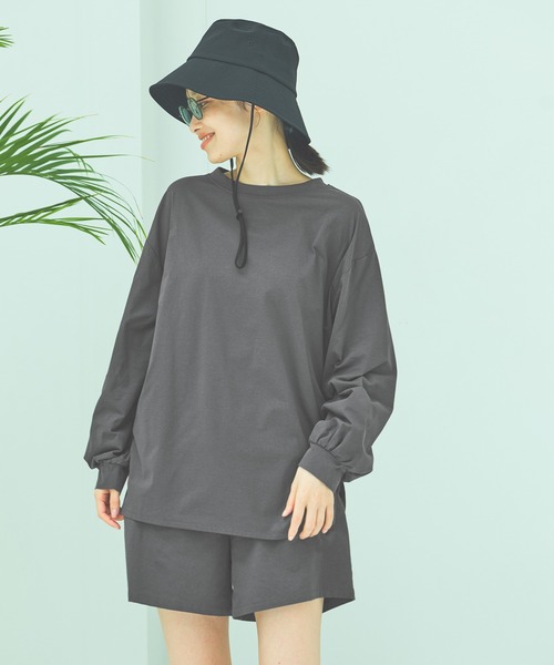 LAKOLE(ラコレ)の「【多機能ウェア】ラッシュガードドロストプルオーバー / 291765(ラッシュガード・レディース・モカ/オフホワイト/チャコールグレー・FREE)」の11枚目の写真