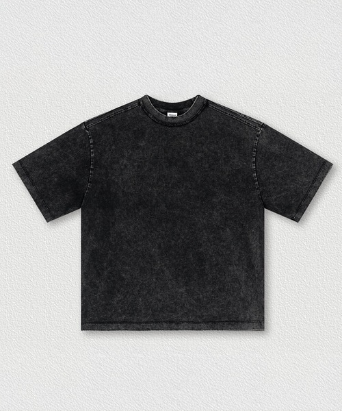 CORPUS TOKYO（コーパス トーキョー）の「【セットアップ対応】ケミカルウォッシュラインパイピングTシャツ（Tシャツ/カットソー・メンズ・グレー/ブラック/チャコールグレー・1/2/3）」の4枚目の写真
