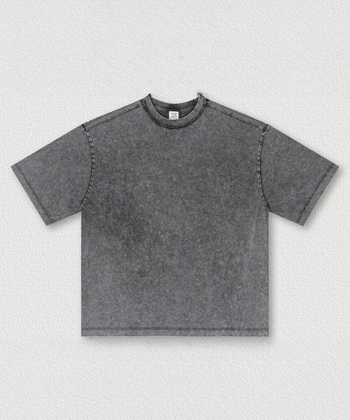CORPUS TOKYO（コーパス トーキョー）の「【セットアップ対応】ケミカルウォッシュラインパイピングTシャツ（Tシャツ/カットソー・メンズ・グレー/ブラック/チャコールグレー・1/2/3）」の5枚目の写真