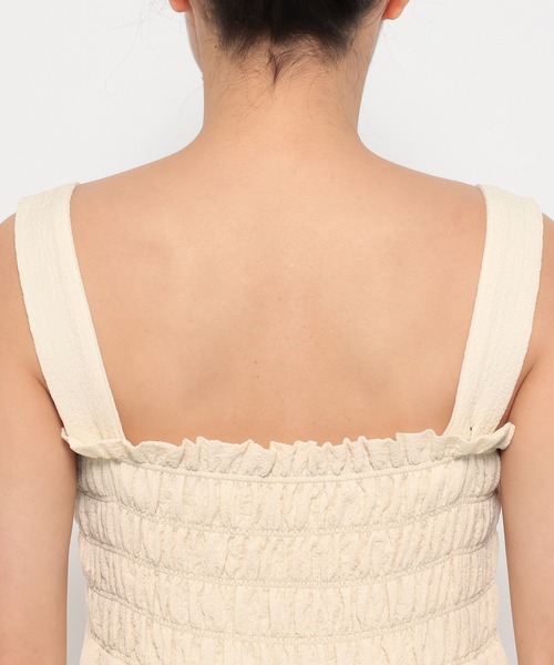 LOWRYS FARM（ローリーズファーム）の「シャーリングワンピース　 292364（ワンピース・レディース・ブラック/アイボリー/その他/その他1/ブラウン・FREE）」の12枚目の写真