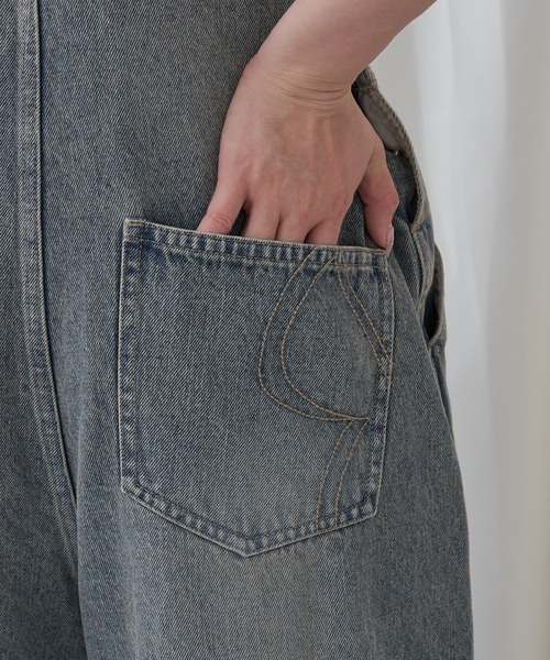 RAY CASSIN（レイカズン）の「オーバーオール（サロペット/オーバーオール・レディース・ホワイト/スカイブルー/ベージュ・FREE）」の4枚目の写真