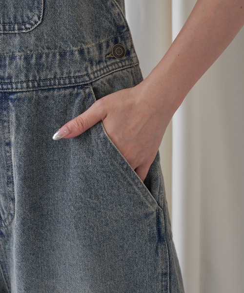 RAY CASSIN（レイカズン）の「オーバーオール（サロペット/オーバーオール・レディース・ホワイト/スカイブルー/ベージュ・FREE）」の5枚目の写真