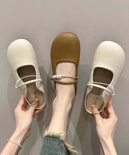 shoes365(シューズスリーシックスファイヴ)の「【shoes 365】パールデザインストラップミュールシューズ (SS)(スリッポン・レディース・オフホワイト/ベージュ・22.5cm/23.5cm/24.5cm/23.0cm/24.0cm/25.0cm)」の11枚目の写真