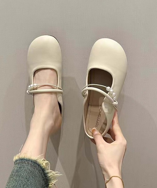 shoes365(シューズスリーシックスファイヴ)の「【shoes 365】パールデザインストラップミュールシューズ (SS)(スリッポン・レディース・オフホワイト/ベージュ・22.5cm/23.5cm/24.5cm/23.0cm/24.0cm/25.0cm)」の10枚目の写真