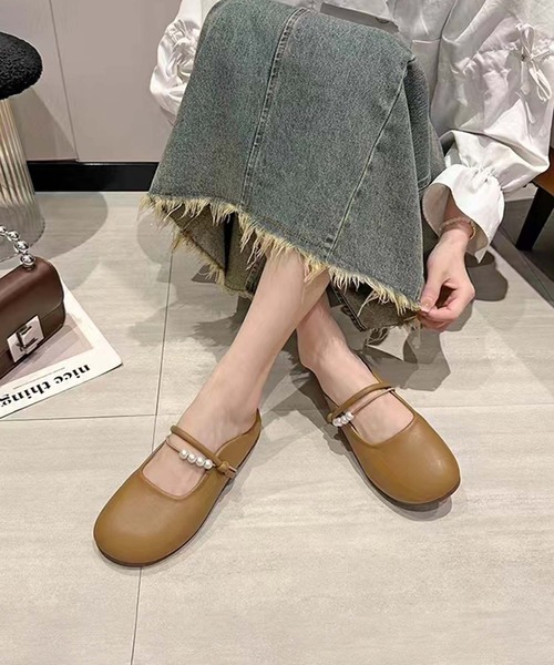 shoes365(シューズスリーシックスファイヴ)の「【shoes 365】パールデザインストラップミュールシューズ (SS)(スリッポン・レディース・オフホワイト/ベージュ・22.5cm/23.5cm/24.5cm/23.0cm/24.0cm/25.0cm)」の13枚目の写真