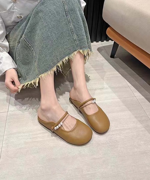 shoes365(シューズスリーシックスファイヴ)の「【shoes 365】パールデザインストラップミュールシューズ (SS)(スリッポン・レディース・オフホワイト/ベージュ・22.5cm/23.5cm/24.5cm/23.0cm/24.0cm/25.0cm)」の12枚目の写真