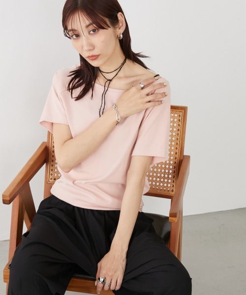 Auntie Rosa Holiday（アンティローザホリデー）の「オフショルラグランTEE（Tシャツ/カットソー・レディース・ピンク/オフホワイト/グレー/ブラック・FREE）」の7枚目の写真