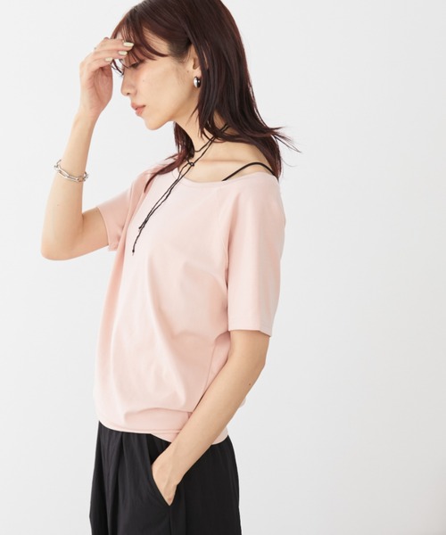 Auntie Rosa Holiday（アンティローザホリデー）の「オフショルラグランTEE（Tシャツ/カットソー・レディース・ピンク/オフホワイト/グレー/ブラック・FREE）」の8枚目の写真