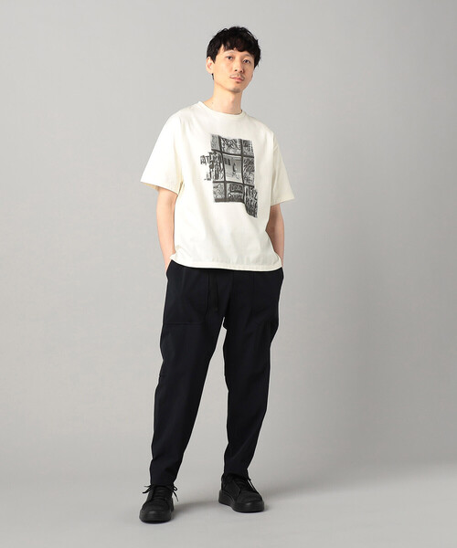 β MEN(ベータメン)の「窓柄プリント Tシャツ(Tシャツ/カットソー・メンズ・カーキ/アイボリー・M/L)」の4枚目の写真