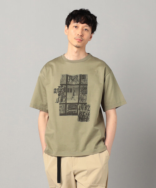 β MEN(ベータメン)の「窓柄プリント Tシャツ(Tシャツ/カットソー・メンズ・カーキ/アイボリー・M/L)」の8枚目の写真