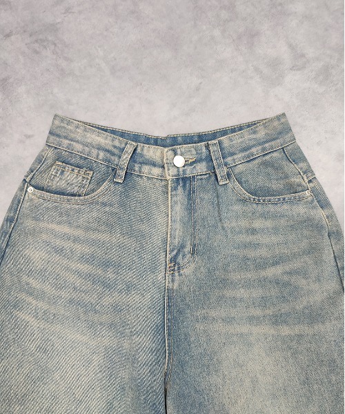 ad thie(アドティエ)の「ルーズシルエット カーブデニムパンツ(デニムパンツ・レディース・ブルー・MEDIUM/LARGE)」の15枚目の写真