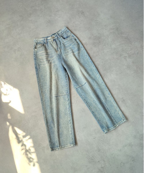 ad thie(アドティエ)の「ルーズシルエット カーブデニムパンツ(デニムパンツ・レディース・ブルー・MEDIUM/LARGE)」の20枚目の写真