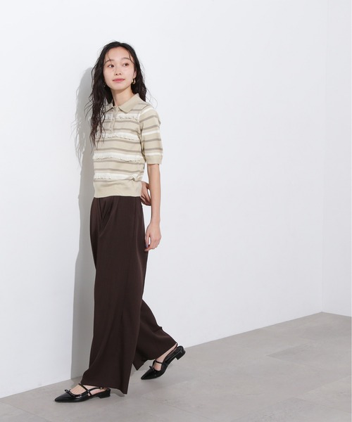 N.（N. Natural Beauty Basic）（エヌエヌナチュラルビューティーベーシック）の「ツータックワイドパンツ（その他パンツ・レディース・グレー/チャコールグレー/ブラウン・MEDIUM）」の22枚目の写真