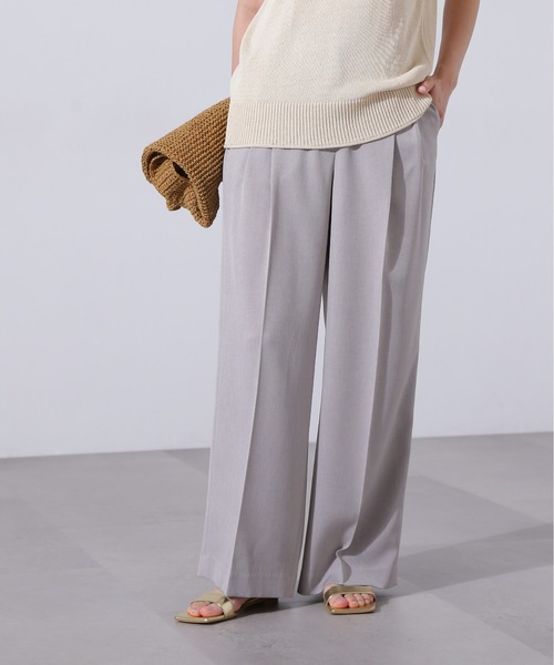 N.（N. Natural Beauty Basic）（エヌエヌナチュラルビューティーベーシック）の「ツータックワイドパンツ（その他パンツ・レディース・グレー/チャコールグレー/ブラウン・MEDIUM）」の9枚目の写真