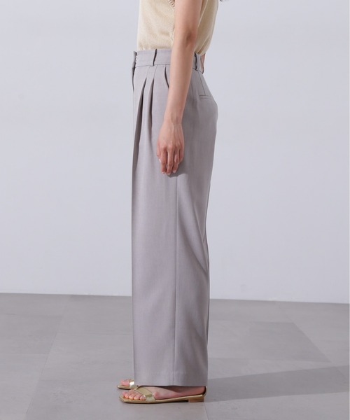 N.（N. Natural Beauty Basic）（エヌエヌナチュラルビューティーベーシック）の「ツータックワイドパンツ（その他パンツ・レディース・グレー/チャコールグレー/ブラウン・MEDIUM）」の15枚目の写真