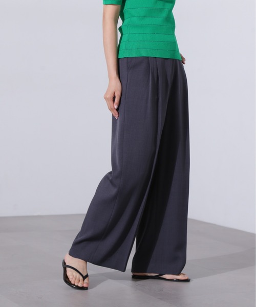 N.（N. Natural Beauty Basic）（エヌエヌナチュラルビューティーベーシック）の「ツータックワイドパンツ（その他パンツ・レディース・グレー/チャコールグレー/ブラウン・MEDIUM）」の5枚目の写真