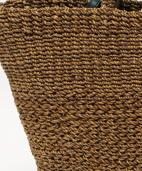 UNITED ARROWS ダブル ハンドル ABACA トートバッグ　ブラウン ダブル ハンドル ABACA トートバッグ