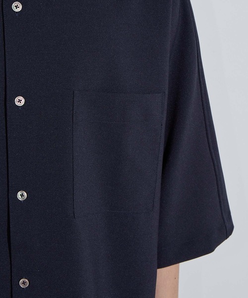 SLICK(スリック)の「【SLICK/スリック】Poplin Band Collar Dolmansleeve Shirt / リネンライクポプリンバンドカラードルマンスリーブシャツ/ オーバーサイズ/ セットアップ対応(シャツ/ブラウス・メンズ・ネイビー/チャコールグレー/グレー・1/2/3)」の9枚目の写真
