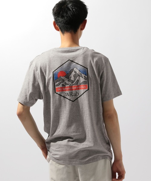 Rab（ラブ）の「【RAB(ラブ)】Stance Mountain Peak Tee（Tシャツ/カットソー・メンズ・グレー/アイボリー/チャコール・X-LARGE）」の7枚目の写真