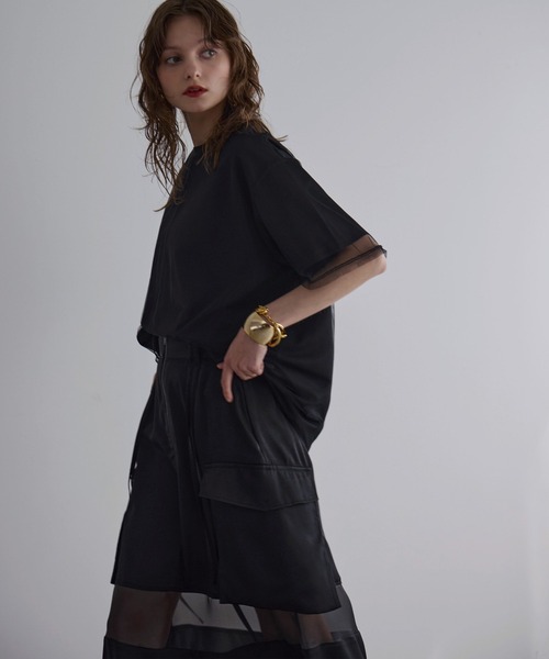 MIELI INVARIANT（ミエリインヴァリアント）の「Military Cargo Gloss Skirt（スカート・レディース・ブラック/ベージュ・MEDIUM/SMALL）」の19枚目の写真