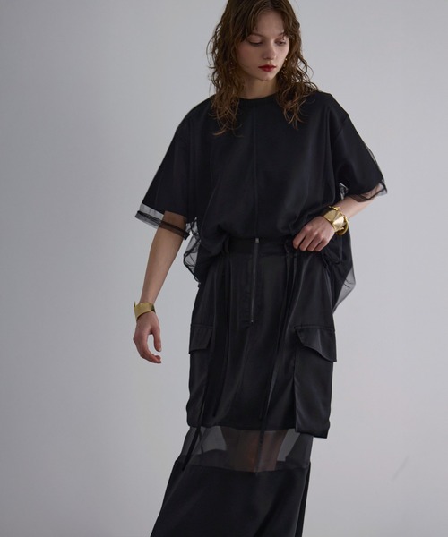 MIELI INVARIANT（ミエリインヴァリアント）の「Military Cargo Gloss Skirt（スカート・レディース・ブラック/ベージュ・MEDIUM/SMALL）」の20枚目の写真