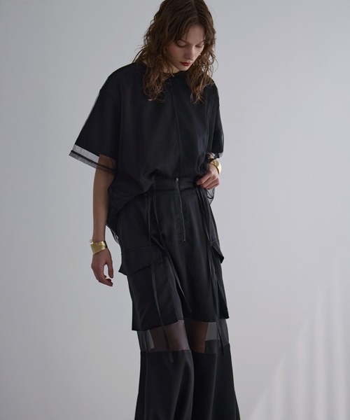 MIELI INVARIANT（ミエリインヴァリアント）の「Military Cargo Gloss Skirt（スカート・レディース・ブラック/ベージュ・MEDIUM/SMALL）」の21枚目の写真