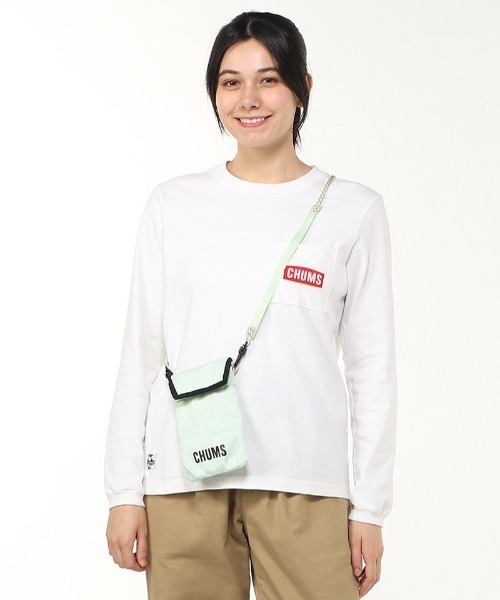 CHUMS（チャムス）の「CHUMS/チャムス ショルダーバック リサイクル ロープ フォン ショルダーバッグ CH60-3921（ショルダーバッグ・メンズ・ネイビー/ミント/カモフラージュ/ホワイト系その他/カラフル/ブラック・FREE）」の17枚目の写真