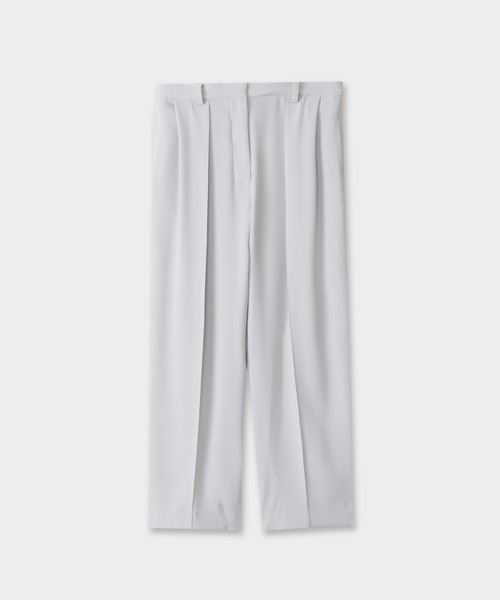 CINOH(チノ)の「BACK SATIN GEORGETTE PINTUCK PANTS(スラックス・レディース・ボルドー/ライトグレー/ブラック・38/36)」の1枚目の写真