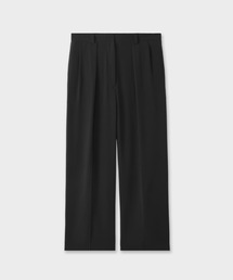 BACK SATIN GEORGETTE PINTUCK PANTS