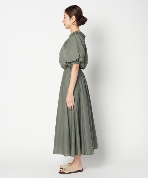 HELIOPOLE(エリオポール)の「COTTON LAWN FLARED SKIRT(スカート・レディース・カーキ/ネイビー・36/38)」の10枚目の写真