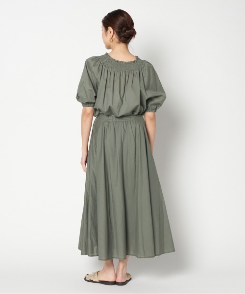 HELIOPOLE(エリオポール)の「COTTON LAWN FLARED SKIRT(スカート・レディース・カーキ/ネイビー・36/38)」の11枚目の写真