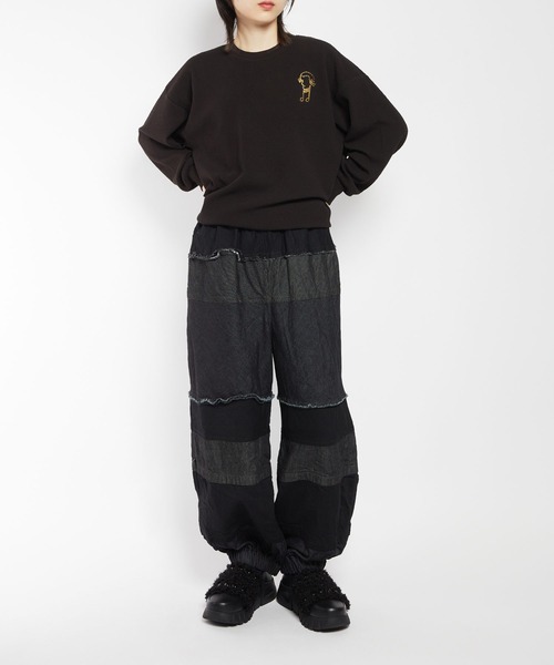 gomme（ゴム）の「8ozデニム　チェンジパンツ（デニムパンツ・レディース・インディゴブルー/ブラック・MEDIUM）」の10枚目の写真