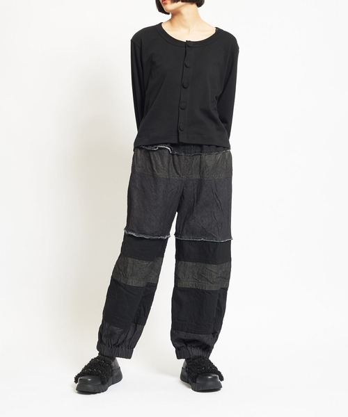 gomme（ゴム）の「8ozデニム　チェンジパンツ（デニムパンツ・レディース・インディゴブルー/ブラック・MEDIUM）」の6枚目の写真