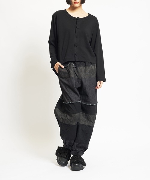 gomme（ゴム）の「8ozデニム　チェンジパンツ（デニムパンツ・レディース・インディゴブルー/ブラック・MEDIUM）」の8枚目の写真