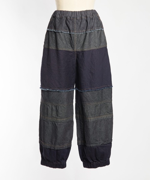 gomme（ゴム）の「8ozデニム　チェンジパンツ（デニムパンツ・レディース・インディゴブルー/ブラック・MEDIUM）」の13枚目の写真