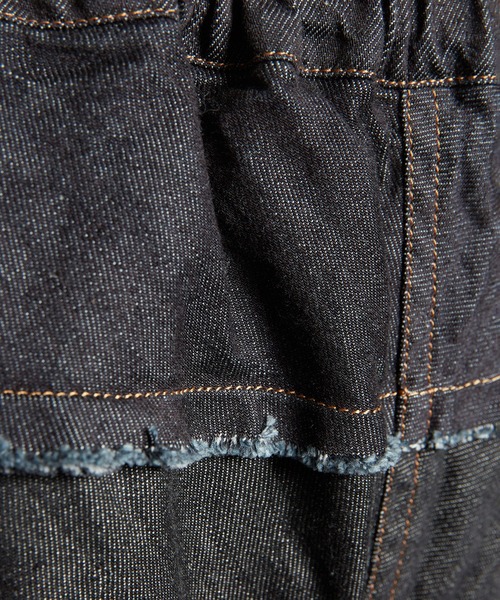 gomme（ゴム）の「8ozデニム　チェンジパンツ（デニムパンツ・レディース・インディゴブルー/ブラック・MEDIUM）」の18枚目の写真