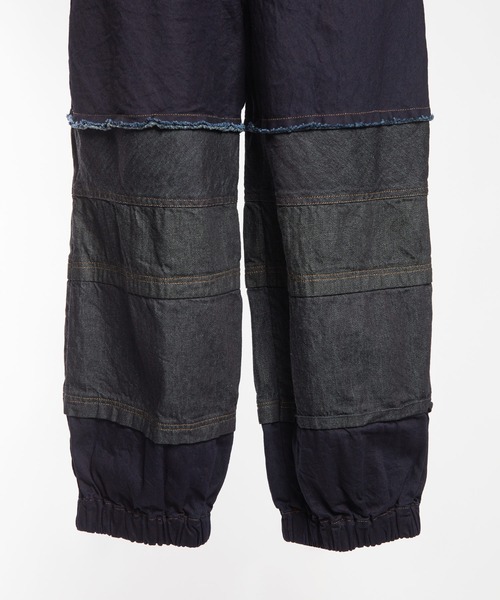 gomme（ゴム）の「8ozデニム　チェンジパンツ（デニムパンツ・レディース・インディゴブルー/ブラック・MEDIUM）」の19枚目の写真