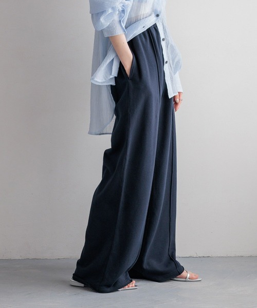 LOWRYS FARM（ローリーズファーム）の「スウェットワイドパンツ　 491979（スウェットパンツ・レディース・ネイビー/グレー/アイボリー/グレー系その他/ブルー系その他・MEDIUM/LARGE）」の4枚目の写真