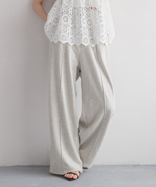 LOWRYS FARM（ローリーズファーム）の「スウェットワイドパンツ　 491979（スウェットパンツ・レディース・ネイビー/グレー/アイボリー/グレー系その他/ブルー系その他・MEDIUM/LARGE）」の2枚目の写真