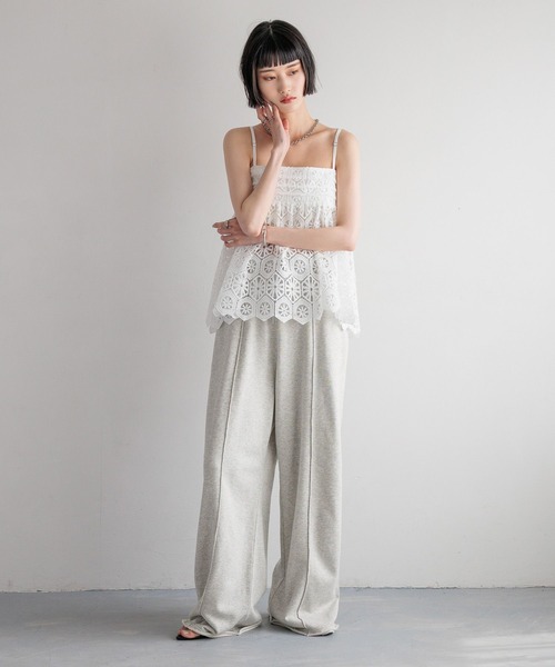 LOWRYS FARM（ローリーズファーム）の「スウェットワイドパンツ　 491979（スウェットパンツ・レディース・ネイビー/グレー/アイボリー/グレー系その他/ブルー系その他・MEDIUM/LARGE）」の7枚目の写真