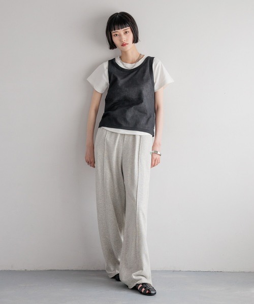 LOWRYS FARM（ローリーズファーム）の「スウェットワイドパンツ　 491979（スウェットパンツ・レディース・ネイビー/グレー/アイボリー/グレー系その他/ブルー系その他・MEDIUM/LARGE）」の13枚目の写真