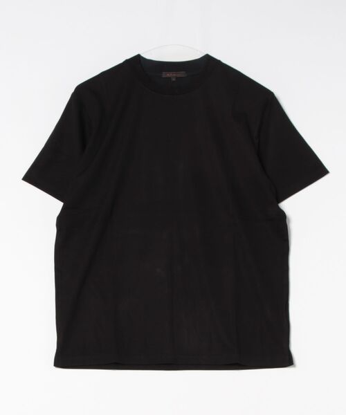 m.f.editorial(エムエフエディトリアル)の「【ストレッチ レーヨン混】m.f.エディトリアル メンズ スロープネック 半袖 Tシャツ(Tシャツ/カットソー・メンズ・ネイビー/ホワイト/グレー/ブラック・LARGE/MEDIUM/X-LARGE)」の6枚目の写真
