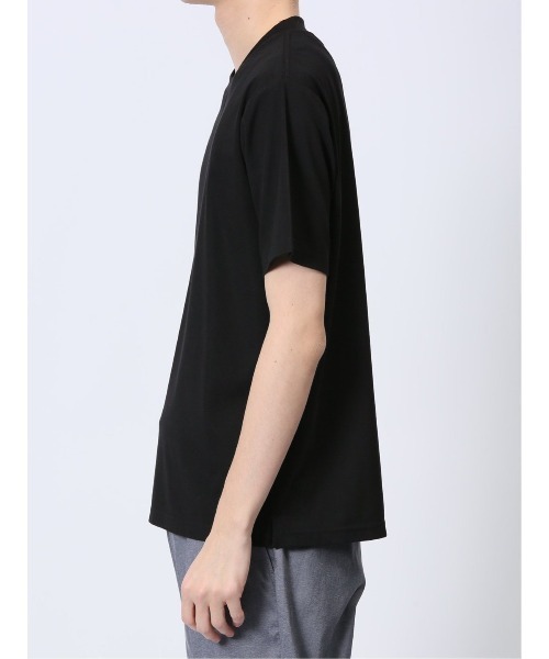 m.f.editorial(エムエフエディトリアル)の「【ストレッチ レーヨン混】m.f.エディトリアル メンズ スロープネック 半袖 Tシャツ(Tシャツ/カットソー・メンズ・ネイビー/ホワイト/グレー/ブラック・LARGE/MEDIUM/X-LARGE)」の8枚目の写真
