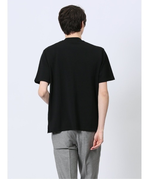 m.f.editorial(エムエフエディトリアル)の「【ストレッチ レーヨン混】m.f.エディトリアル メンズ スロープネック 半袖 Tシャツ(Tシャツ/カットソー・メンズ・ネイビー/ホワイト/グレー/ブラック・LARGE/MEDIUM/X-LARGE)」の14枚目の写真