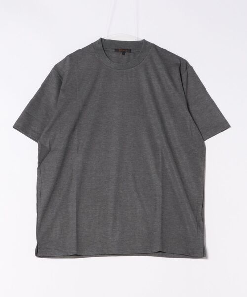 m.f.editorial(エムエフエディトリアル)の「【ストレッチ レーヨン混】m.f.エディトリアル メンズ スロープネック 半袖 Tシャツ(Tシャツ/カットソー・メンズ・ネイビー/ホワイト/グレー/ブラック・LARGE/MEDIUM/X-LARGE)」の16枚目の写真